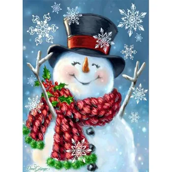 Dimanta Izšuvumi Sniegavīrs Dimanta Krāsošana Pilnu Kvadrātveida Sveķu Dimanta Mozaīkas Cross Stitch Rokdarbi Ziemassvētku Dāvanu