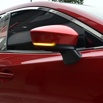 Dinamiskais LED Pagrieziena Signāla Gaismu Mazda 3 6 2017 2018 Pusē Ārējie Atpakaļskata Spoguļi Indikators Sērijveida Blinker Lampas