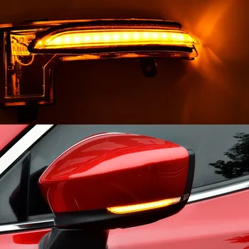 Dinamiskais LED Pagrieziena Signāla Gaismu Mazda 3 6 2017 2018 Pusē Ārējie Atpakaļskata Spoguļi Indikators Sērijveida Blinker Lampas