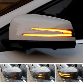 Dinamiskais LED aizmugures skata Spogulis Indikators 12V Uz Mercedes Benz W176 W246 W212 W204 CLA C117 GLA GLK W221 CLS W218