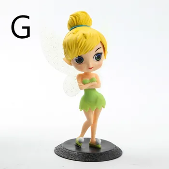 Disney 10cm Q versija sniegbaltīte Princese Alise Sirēna attēls Alice in Wonderland Ariel Mazā Nāriņa PVC Attēls Modelis Rotaļlietas