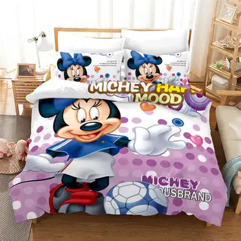 Disney Basketbola Mickey Mouse Gultas Komplekts Twin Size Gultas Veļa Bērniem Zēni Sega Sega Sedz Mājas Karaliene Dubultā Dāvanas