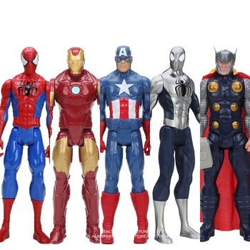 Disney Brīnums Avengers spider Captain America Dzelzs Vīrs 30cm Rīcības Attēls, Anime Apdares PVC Kolekcija Statuetes Rotaļlieta modelis