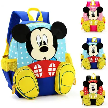 Disney Bērnu Mugursoma Bērnu Bērnudārzā Cute Dzīvnieku Karikatūra Minnie Bērniem Mickey mouse soma skola
