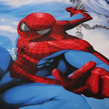 Disney Cartoon Zirnekļcilvēka Kokvilnas, Mājas Tekstila Sega sedz Flatsheet Spilvendrānas Zēniem Dvīņu Vienvietīga Gulta Dzimšanas dienas Dāvana