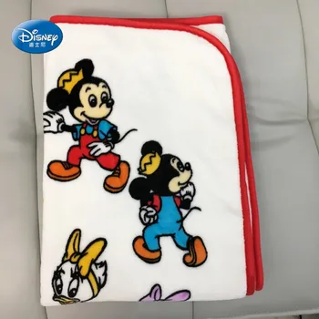Disney Disnejlenda Balts Mickey Minnie Mouse Donald Duck Plīša Izplūdušas Segu Mest 100x140cm Baby Mazuļiem par Gultiņa/Dīvānu/Plaknes