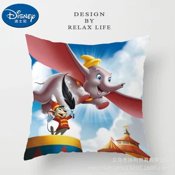 Disney Dumbo Karikatūra Spilvendrāna Guļamvieta segtu Bērnu zēns meitene Spilvena Vāka Dekoratīvs Spilvens Gadījumā, viesistaba Dāvanu