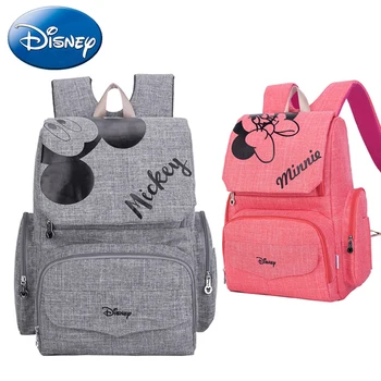 Disney Jaunu 2019 Mickey Minnie Mouse Bērnu mugursoma Somas Mātes Sport Autiņu Soma Mugursoma Dzemdību Izolācija