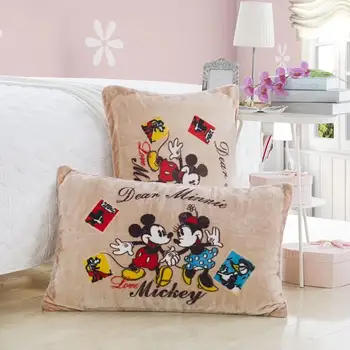 Disney Mickey Minnie Mouse Spilvens gadījumā par Kazlēnu, guļamistaba dekori Flaneļa auduma spilvendrānas 48*74cm Bērns mājās gultas piederumi 3d fiktīvām 1gab.
