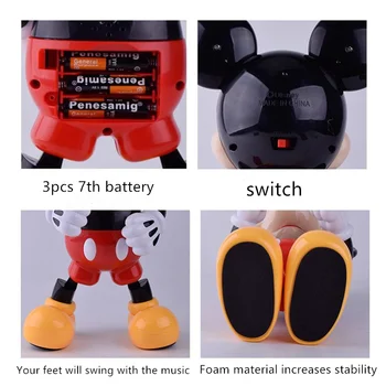 Disney Patiesu Muzikālo Rotaļlietu Hyun Deju Mickey Mīkstas Gaismas Laimīgu Bērnu Dziesmas, Šūpoles Hyun Deju Robotu Elektriskās Rotaļlietas