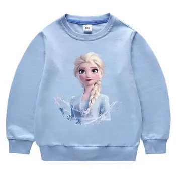 Disney Pavasara Rudens Saldēti Elsa Hoodies Baby Meiteņu Sporta Krekli Bērnu Bērni Ar Garām Piedurknēm T Krekls Ikdienas Sporta Bērni, Topi, T-Veida