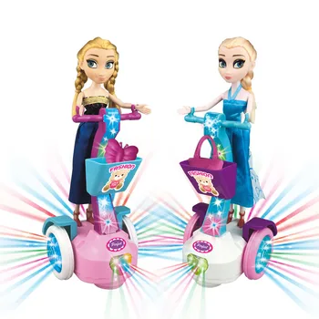 Disney Princess Rotaļlietas Sniega Karaliene Saldēti Anna Elsa Mini Auto Balansēšana Mūziku Ar Gaismas Bērniem, Rotaļlietas, Lelles, Lai Meitene Dzimšanas Dienas Dāvana