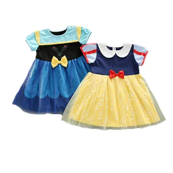 Disney Saldēti Bērniem Kleitas Meitenēm Anna Kostīmu Princese Kleita Halloween, Ziemassvētku Cosplay Bērnu Apģērbu Mežģīnes
