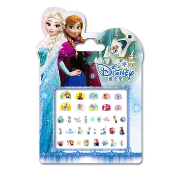 Disney Saldēti Nagu Uzlīmes bērniem Kosmētiku, Rotaļlietas, Bērnu Personību mākslas Karikatūra etiķetes Ūdensizturīgs meitenes Elza un Anna Princese