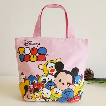 Disney cartoon portatīvo audekls pusdienas maisā dāma auduma maisiņu mickey mouse Minnie soma studentu rīku dažādi soma totes somā TSUM