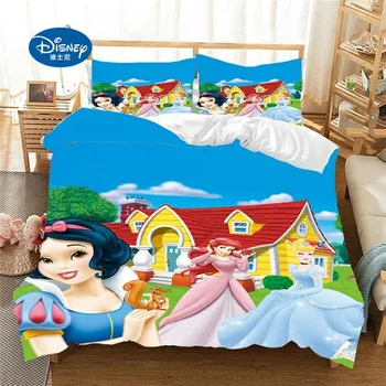 Disney gultas komplekts Princess Snow White Vienu dvīņu Izmēra Sega sedz, Bērnu, Guļamistabas Gultas Komplekti meitene, bērnu dzimšanas dienas dāvana