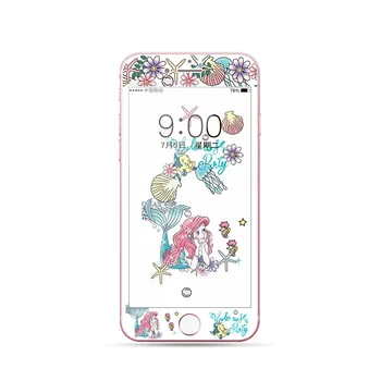 Disney ir 2021. Princese Karikatūra Rūdīts Stikls Iphone 6S 6 7 8 Ekrāna Aizsargs, ar aizsargplēvi Iphone 6S 6 7 8 Plus