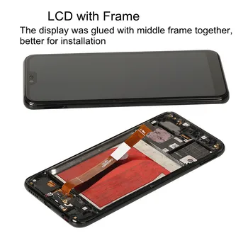 Displeja Huawei Honor 10 LCD displejs ar Karkasa Mājas pirkstu Nospiedumu Atbloķētu skārienekrānu Nomaiņa par Godu 10 Honor10 PULKVEDIS-L 29/L19/L09