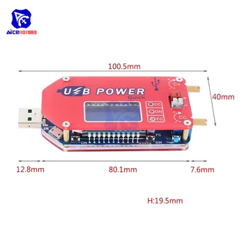 Diymore USB Barošanas CV CC DC 15W pastiprināt Boost Converter Module LCD Displejs Sprieguma Regulators Ātrās Uzlādes sinhronizācijas Funkcija