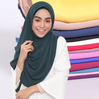Dubultā Cilpa šifona hijab šalle foulard femme musulman šalles un wraps galvas lakati musulmaņu lakatu malaizija hijab turban