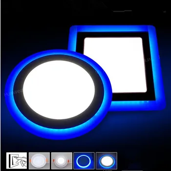 Dubultā Krāsu LED Panelis Downlight 6W 9W 16W 24w 3 Modelis, LED Lampas, Paneļa Gaismas LED Griestu Padziļinājumā Spot gaismas AC110V 220V + Vadītāja