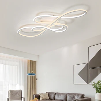 Dubultā Mirdzumu modernu led Lustras, lai dzīvojamā istaba guļamistaba lamparas de techo dimming griestu lustras, lampas piederumi