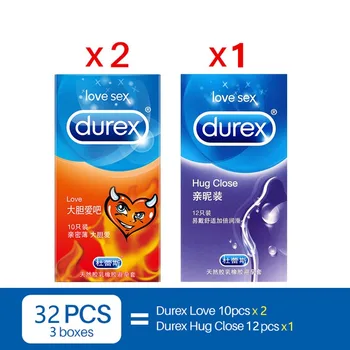 Durex Prezervatīvi 32/45 Gab Ultra Plānas Smērvielas Aizkavēt Ejakulāciju Seksa Rotaļlietas Vīriešiem Dabīgā Lateksa Dzimumlocekļa Uzmava Intīmo Produkti