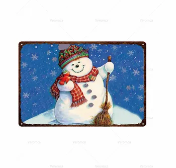 Dzelzs Glezna Ziemassvētku Kartes Vintage Metāla Skārda Zīme Halloween Sienu Apdare, Retro Plakāta Plāksne Par Dzīvojamo Istabu Mājas Puse