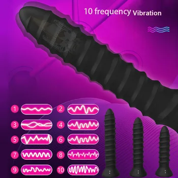 Dzimums masāža Dāmas Ūdensnecaurlaidīgs Klusums medicīniskā silikona burvju nūjiņu 10 ātrumu vibrators Magnētiskas Uzlādes Skrūvi Vibrators sievietēm