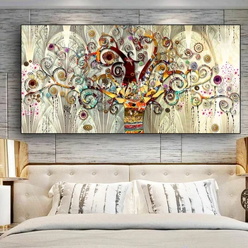 Dzīvības koks par Gustava Klimta Ainavas Sienas Art Attēlus Krāsošana Sienas, Mākslu, viesistaba, Mājas Dekoru (Bez Rāmja)