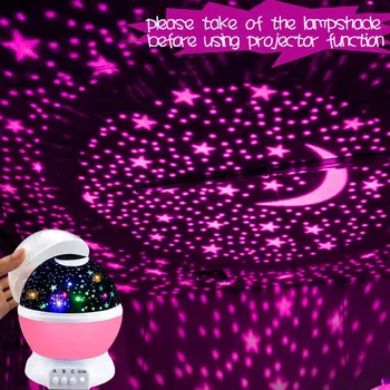Dāvanas Bērniem rotējošas Zvaigžņu Zvaigžņotām Debesīm LED Nakts Gaismas Projektors Mēness Lampu, Akumulatoru, USB strāvas Guļamistaba galda Lampas Projekcijas Lampas