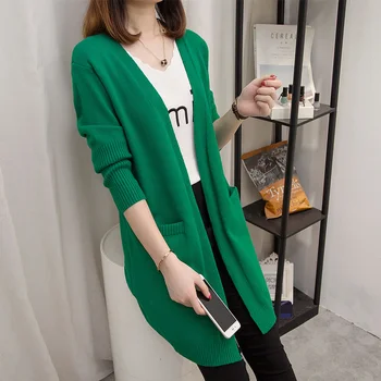 Džemperis Sievietēm, Apģērbu 2020. Gadam Sieviešu Pavasara Jaciņa Korejas Modes Ilgi Simts Ņemt Dāmas Mētelis Zaudēt Sieviete Top Elegants Apģērbs
