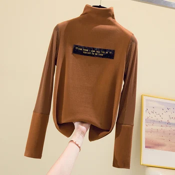Džemperis Ziemas Drēbes Augstu Uzrullētu Apkakli Ar Garām Piedurknēm Sieviete Džemperi 2020. Gadam Ietilpst Melns Korejas Modes Vintage Džemperis Harajuku Augšu
