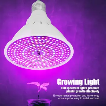 E27 Augt Spuldzes Augu audzēšana Gaismas Lampa 290 LED telpaugi Pilna Spektra Fito Augt Lampas Siltumnīcefekta Augt Telts
