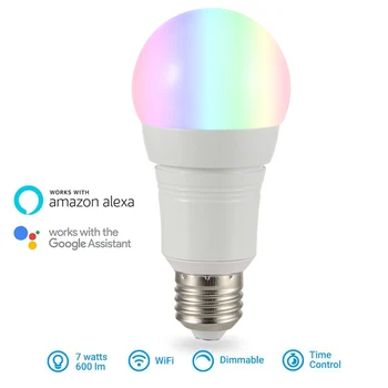 E27/B22/11W E14 WiFi Smart LED Spuldze Ar 16 Miljoniem Krāsu, lai Google Home Amazon Alexa WWO66