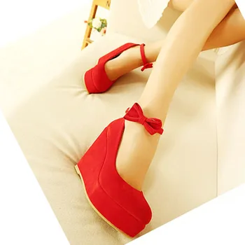 EAGSITY Red sūkņi Mary Jane kurpes sieviešu platforma kārta kājām potītes siksniņu, dāmas kleita Puse, kāzu kurpes japāna stils