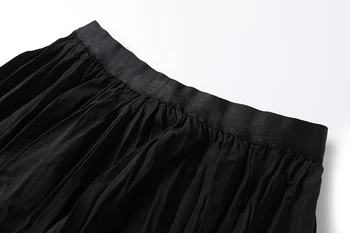 [EAM] Vintage Acs Melna Kroku Ilgi Temperaments Augsta Vidukļa Pusi ķermeņa Daļa Sieviešu Modes Jūra Jaunā Pavasara Rudens ir 2021. 1DD4617