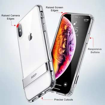 EAR Case for iPhone X XS XR/XS Max/SE 2. 2020/11 Pro Max 2019/8 7 Plus Metāla Statīvs Gadījumā Vertikālā un Horizontālā Stāvēt Gadījumā