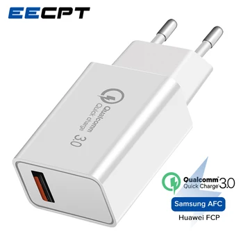 EECPT Ātri Uzlādēt 3.0 USB Lādētāju Xiaomi mi 9 Huawei P30 Pro QC3.0 Ceļojumu Sienas Strāvas Adapteris Tālruņa Lādētājs, iPhone X 8 7