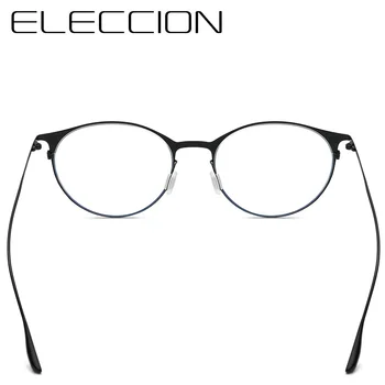 ELECCION Zīmola Titāna Sakausējuma Vintage Apaļas Sievietes Brilles Rāmis Tuvredzība Brilles Optiskie Rāmji Kvadrātveida Briļļu Recepti