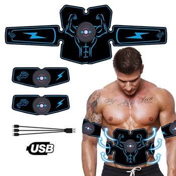 EMS Elektriskā Vēdera Muskuļu Stimulators USB Lādējamu Vēdera Vibrējošais Jostas ABS Muskuļu Hip Treneris Novājēšanu Massager