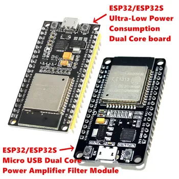 ESP32 ESP-32 ESP32S ESP-32S CP2102 Bezvadu WiFi, Bluetooth Valdes Micro USB Dual Core Stūres Pastiprinātāja Modulis Ultra-Low Power
