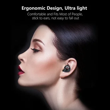 EZEAR X12 TWS Earbuds Bezvadu Bluetooth 5.0 Pārnēsājamās Austiņas HIFI Austiņas Akumulatora LED Displejs IPX8 Ūdensizturīgs Earbuds