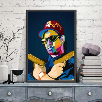 Eazy E WPAP Pop Art Hiphop Reperis Mūzikas Dziedātājs Plakātu Drukas Sienas Mākslas Audekls Gleznošanai Mājas Dekoru Audekls Drukāt (Bez rāmja)