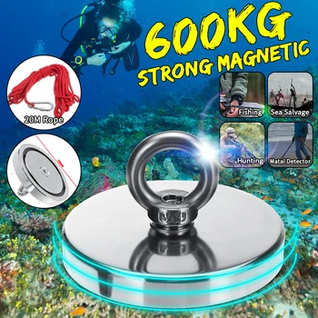 Efektīva 600kg 120mm Spēcīgu Spēcīgs Magnēts Neodīma Piedziņas Magnētu Glābšanas Instruments, Dziļi Jūras Glābšanas Spēcīgu Atveseļošanās Zvejas Komplekts