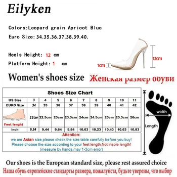 Eilyken Skaidrs, PVC Caurspīdīga Sūkņi Sandales Organiskā stikla Papēža augstpapēžu kurpes augstpapēžu kurpes Punktu Pirkstiem Sieviešu Puses Kurpes Naktsklubs Sūknis 35-42