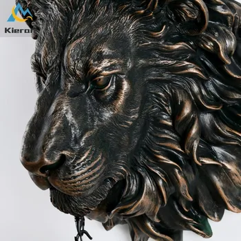Eiropas Valdonīgs Lion Head Sveķu Kristāla Dzelzs Art Sienas Lampas Dzīvojamā Istabā, Guļamistabā Studiju Dekoru, Sienas Lampas, Hotel Club Sienas Lampas