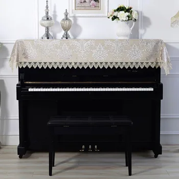 Eiropas stila izšūtās mežģīnes, klavieres, dvieļu mājās, kāzu dekorēšana tekstila Pusi segtu vispārējās lielums Eleganti klavieres dvieļi