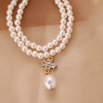 Eiropas un Amerikas rotaslietas ar rhinestone pērle savvaļas clavicle ķēdes radošo kaklarota ins stilā sievietēm
