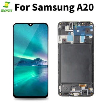 Ekrāns Samsung A20 A20S A10S Digitizer Montāžas Rāmis Displejs Samsung Galaxy A20 A20S A10S A10 LCD skārienekrānu